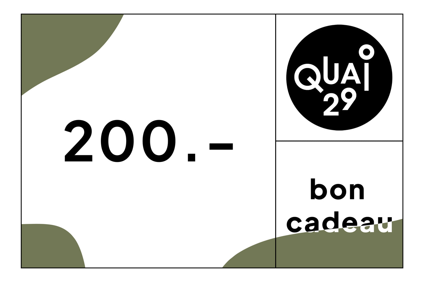 Bon cadeau Quai 29