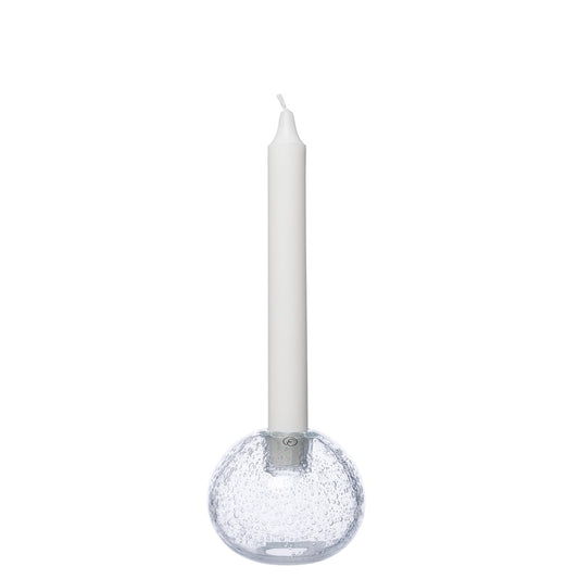 Bougeoir en verre.