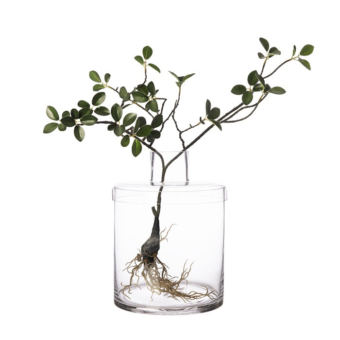 Vase en verre en deux pièces