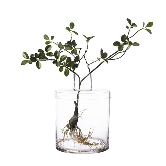 Vase en verre en deux pièces