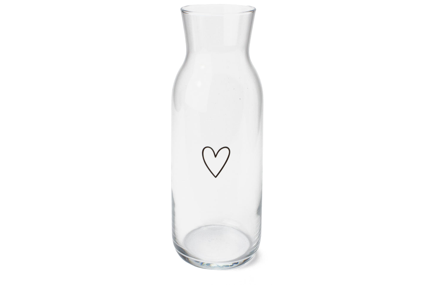 Carafe en verre coeur