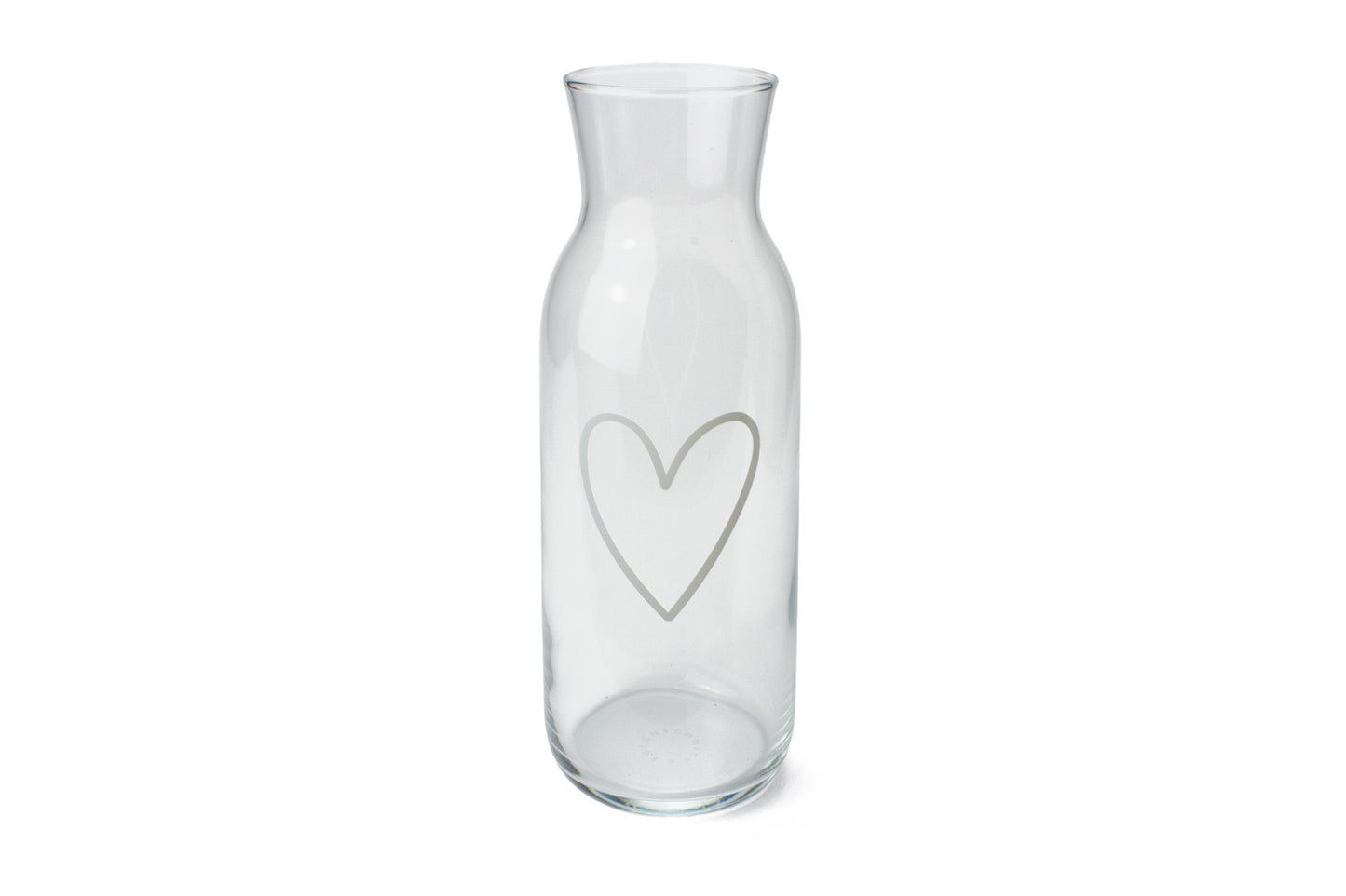 Carafe en verre coeur