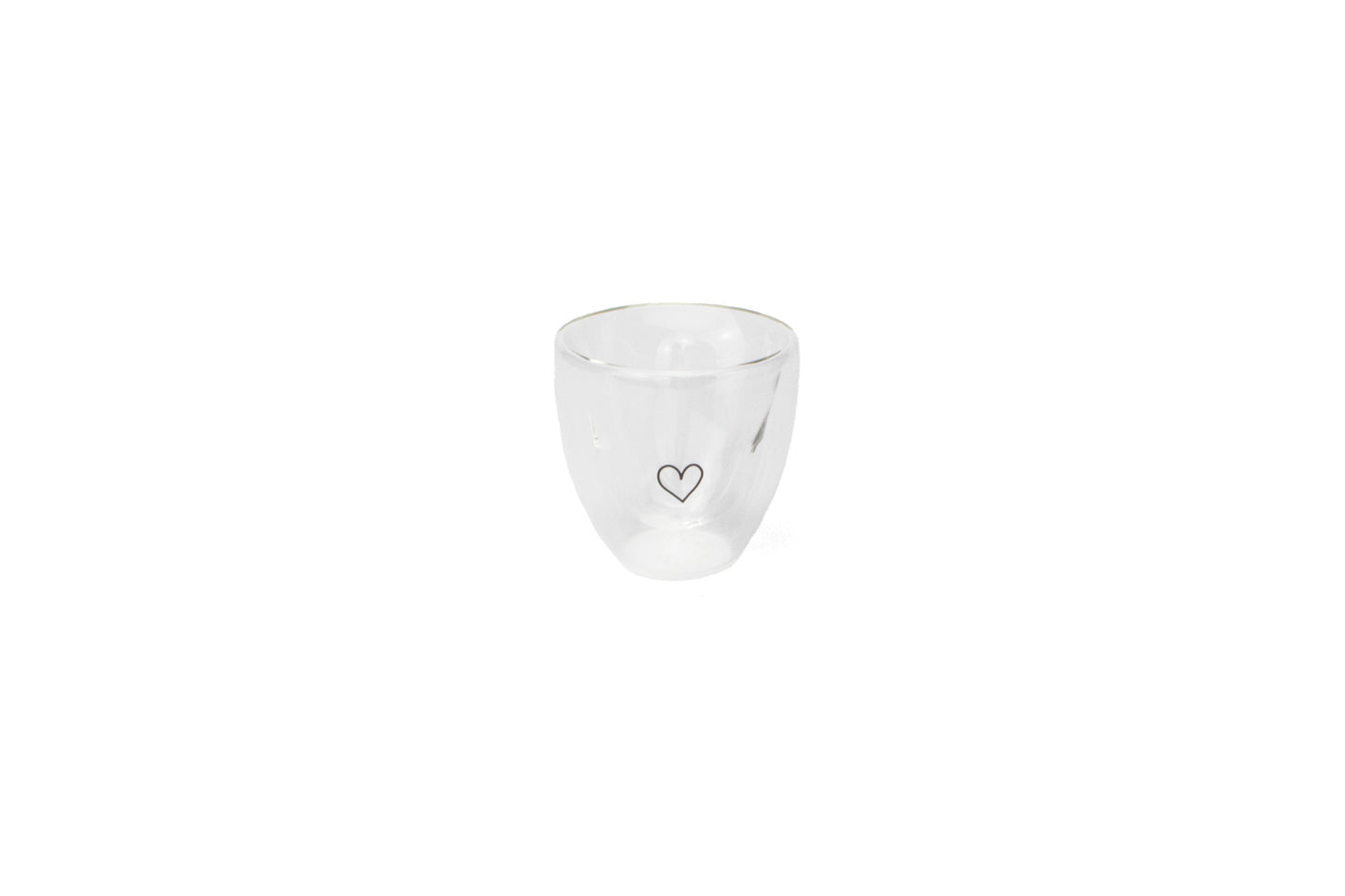 Verre double paroi coeur