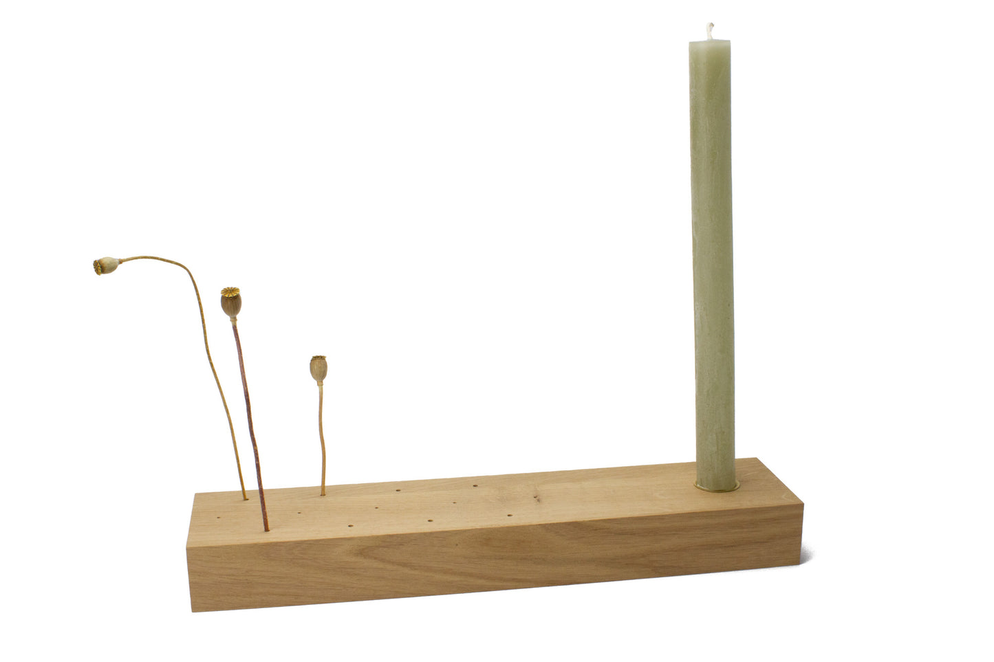 Bougeoir et support floral en bois Flowergram