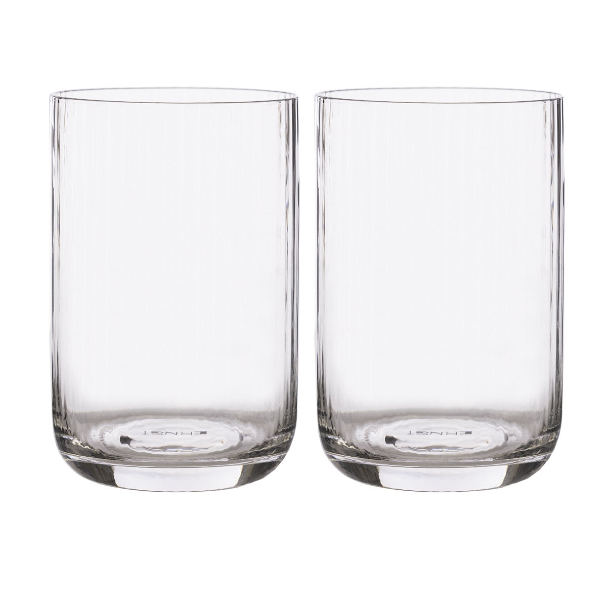 Set de deux verres striés